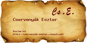 Cservenyák Eszter névjegykártya