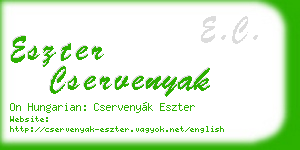 eszter cservenyak business card