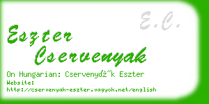 eszter cservenyak business card